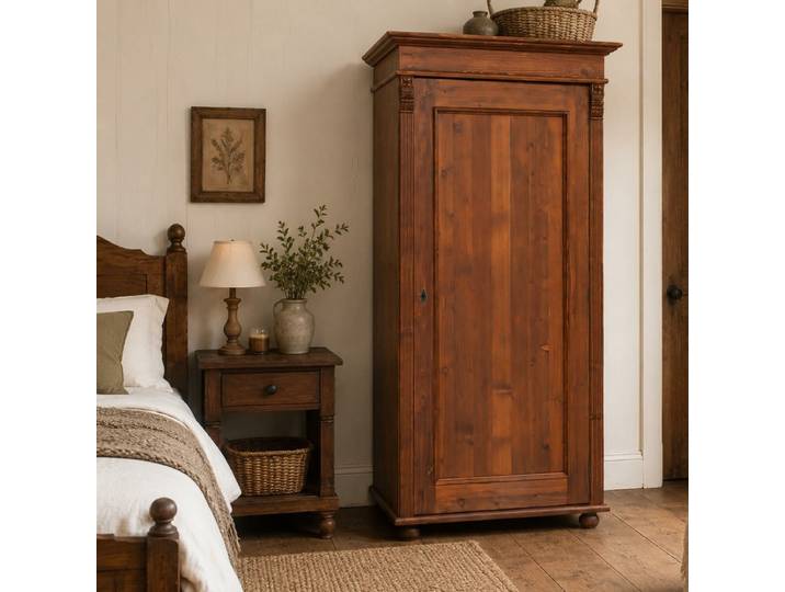 schmaler Schrank in mahagoni - Landhaus Kleiderschrank