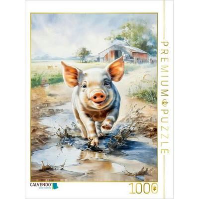 CALVENDO Puzzle Welch ein Schweineglück | 1000 Teile Lege-Größe 64x48cm Foto-Puzzle für glückliche Stunden, Sonstige von , Calvendo Puzzle