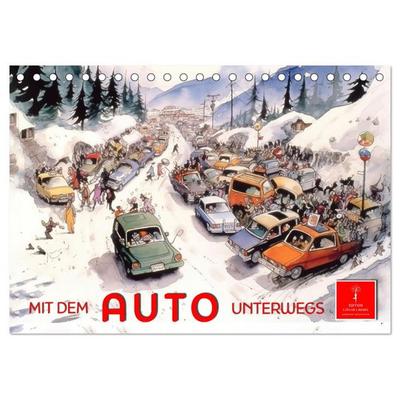 Mit dem Auto unterwegs (Tischkalender 2026 DIN A5 quer), CALVENDO Monatskalender