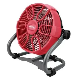 VETERKO VENTILATOR 23cm kabellos | Leistungsaufnahme 26W | 2 Leistungsstufen | Schwarz | Rot