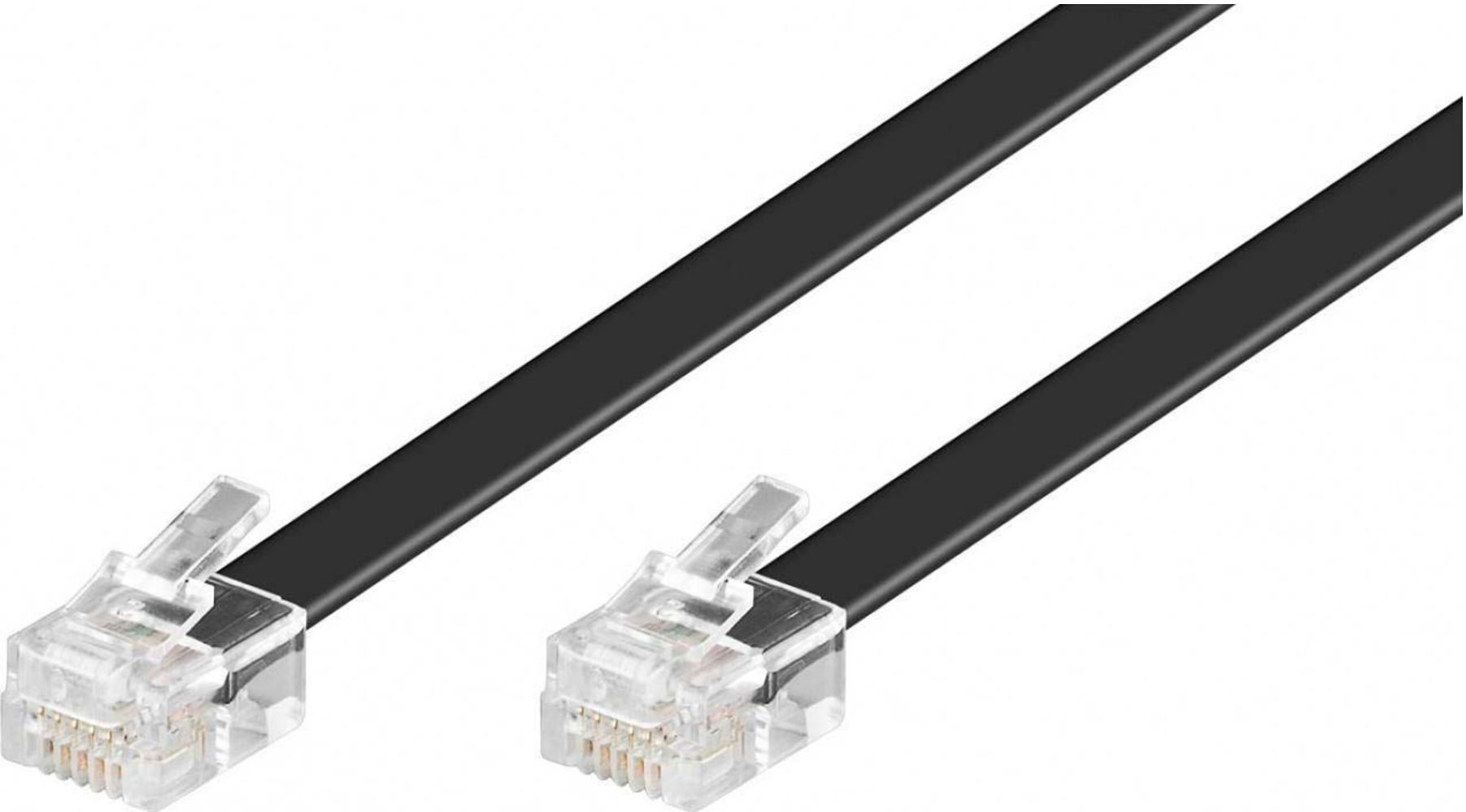 Goobay RJ12 Anschlußkabel 6m,sw,St/St 50322)