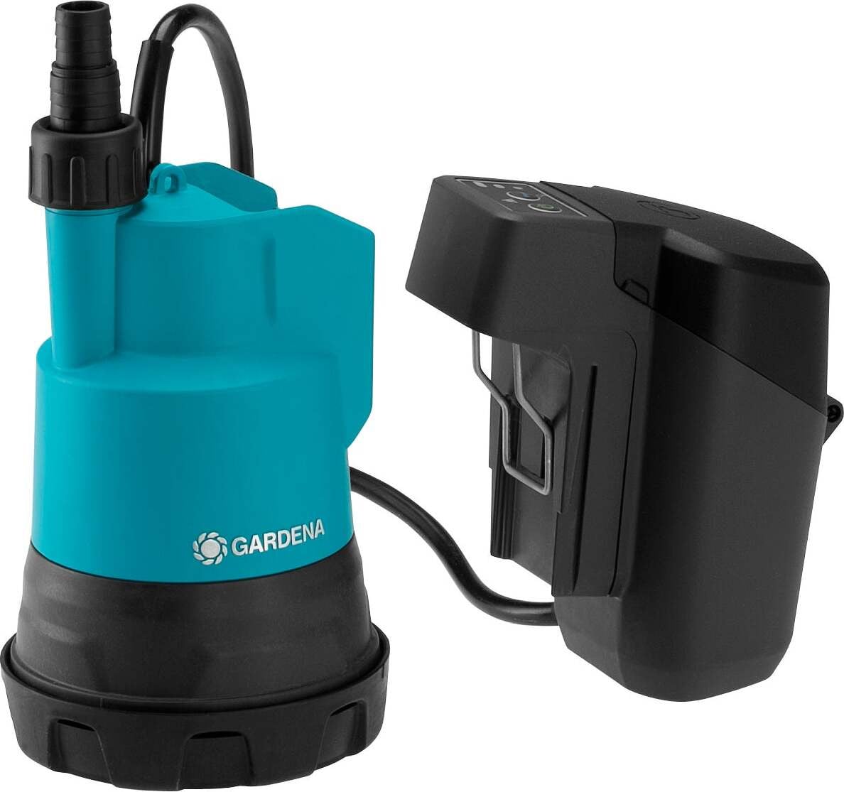 Gardena Accu-duikpomp model 2000/2, 18V P4A solo, turquoise/zwart