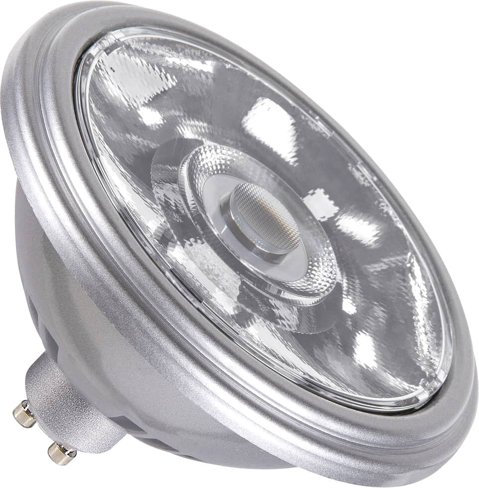 Slv Qpar111 Gu10, Led Leuchtmittel Silber 12,5w 3000k Cri90 10° - Led Lampen Sockel Gu10