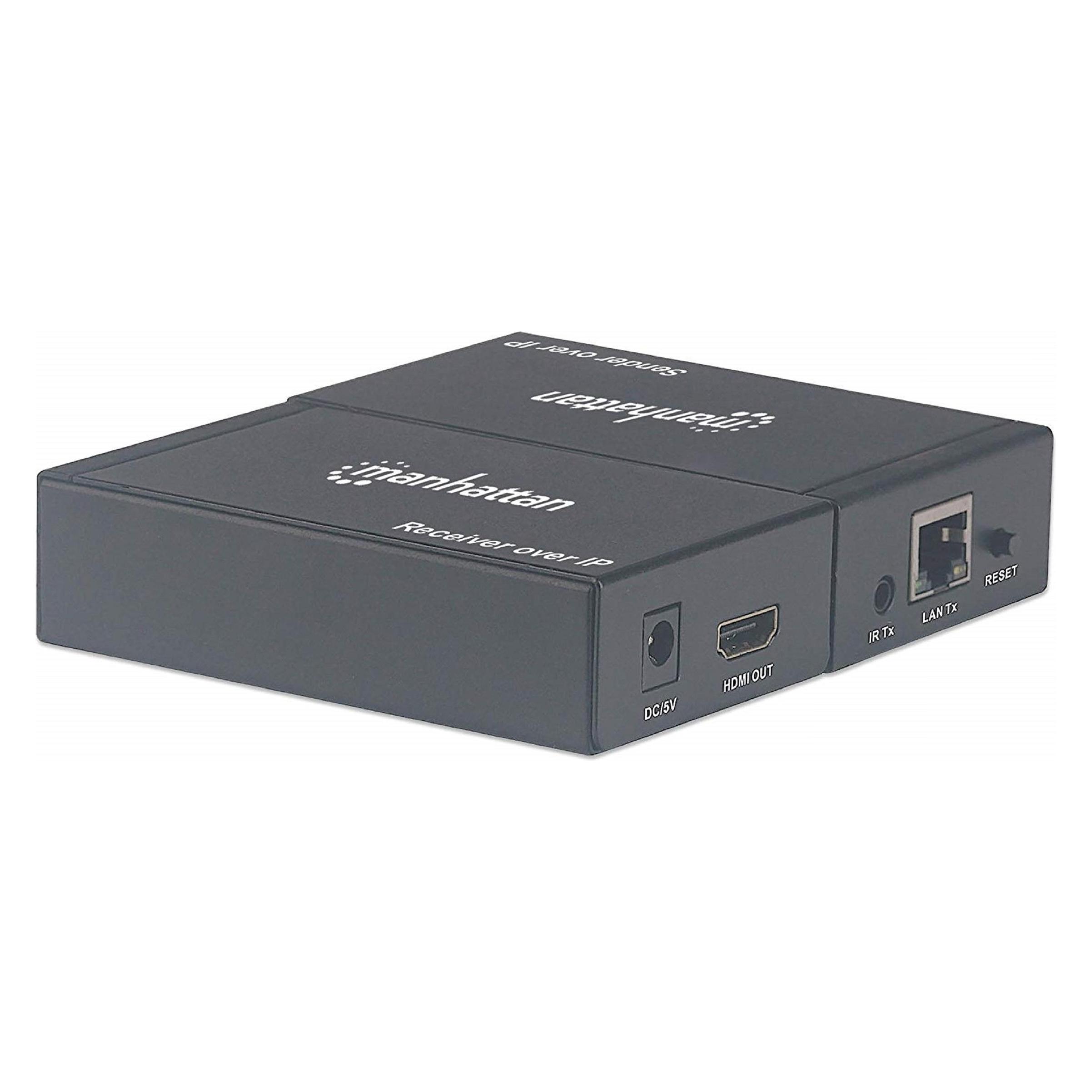 Manhattan 1080p HDMI over IP Extender Kit Verlaengert das 1080p-Signal mit einem Switch und einem Netzwerkk... (Extender) (207959)