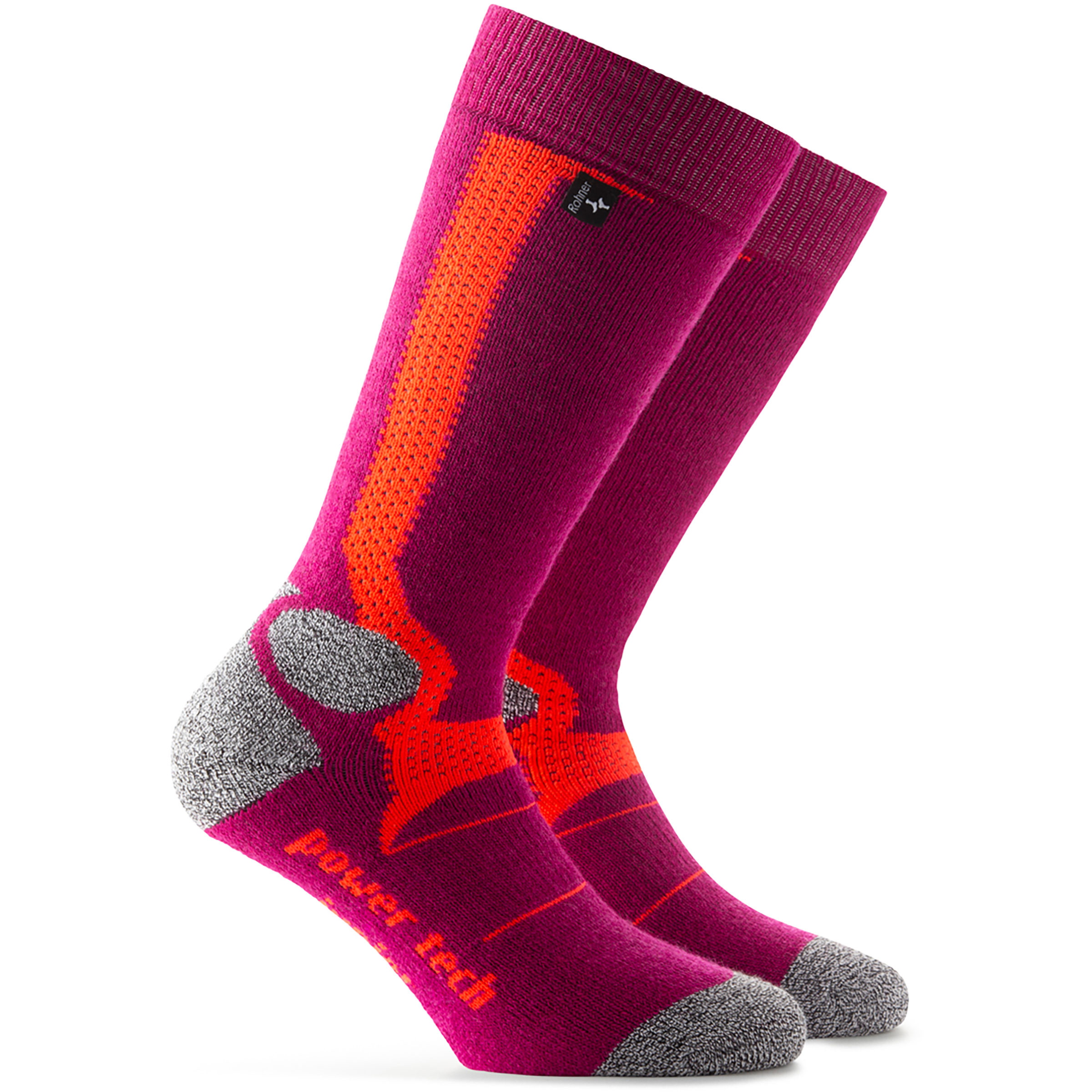 Rohner Power Tech Kinder Skisocken pink Größe 35 Trekking Atmungsaktiv