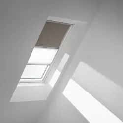 VELUX Verdunkelungs-Rollo Duo DFD PK06 4574SWL Nougat/Weiß, weiß
