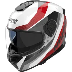 Nolan N80-8 Torpedo 361, Integralhelm - Weiß/Schwarz/Grau/Rot - XXL