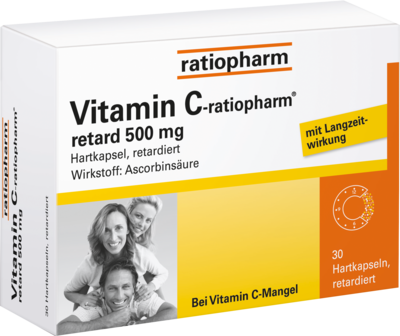 ratiopharm GmbH VITAMIN C-RATIOPHARM retard 500 mg Kapseln 30 St 07260862