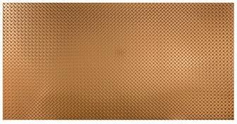 Fasade FASÄDE Diamond Plate 4-foot x 8-foot PVC Wall Panel in Polished Copper