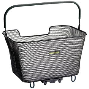 Racktime Fahrradkorb BASKIT large, schwarz, Metall, 23 Liter, hinten, für Gepäckträger, 31 x 29 x 43 cm, mit Adapterplatte