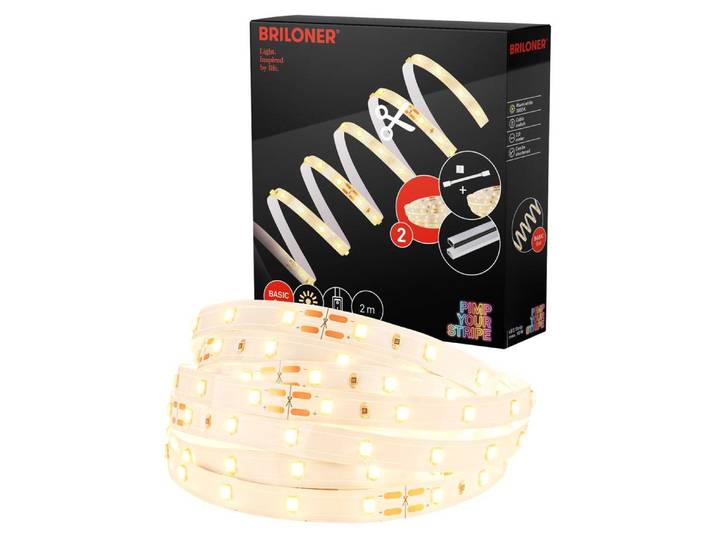 Pimp Your Stripe Starterset LED Strip 2m\, blanc chaud\, marche/arrêt