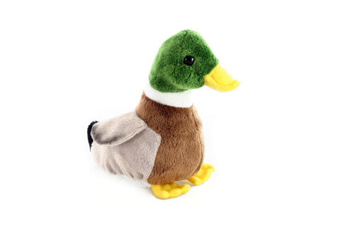Uni-Toys Pluche eend speelgoed met geluid, 18 cm
