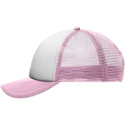 Kinder Mesh Basecap "MB071" 5-Panel-Polyester - white/baby-pink