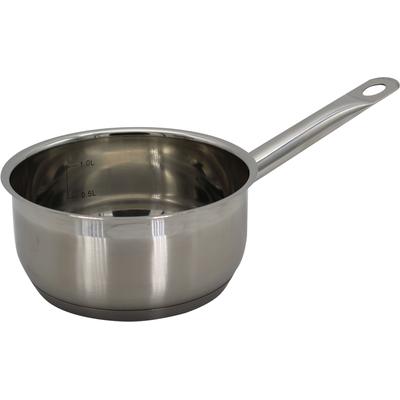 Kasserolle KRÜGER "Kreta", silber (silberfarben), H:8cm Ø:16cm, Töpfe, Kasserolle, Ø 16 cm, Induktion