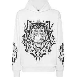 PLEIN SPORT Hoodie TIGER, Größe M in Weiß 01