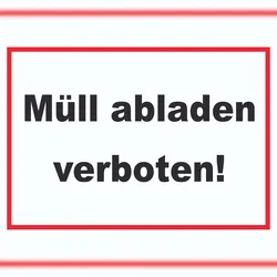 HB-Druck Müll abladen verboten Schild A0 (841x1189mm)