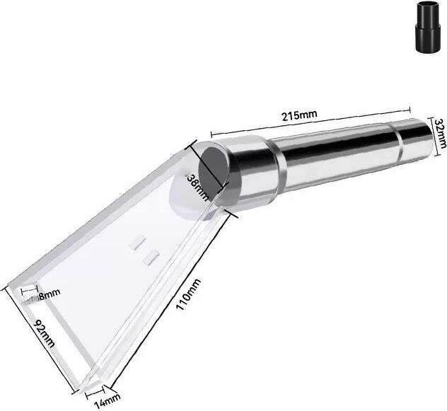 INF Tête de raclette à eau transparente pour aspirateur Compatible avec diamètre intérieur 32/35mm