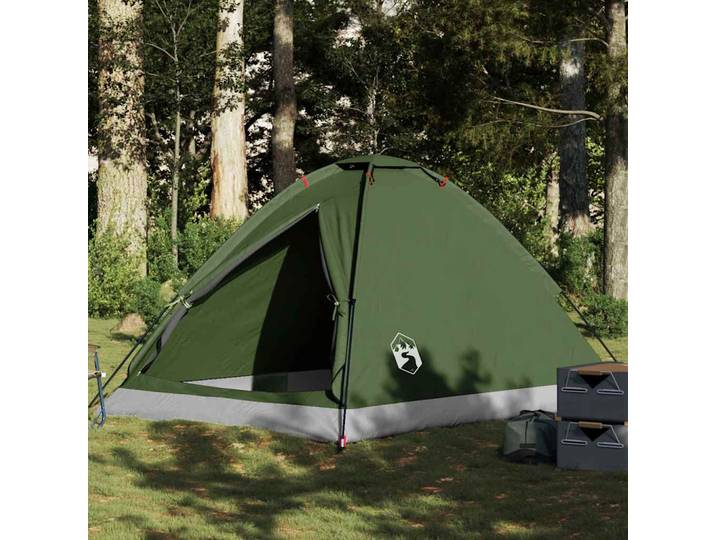 vidaXL Kuppel-Campingzelt 4 Personen Olivgrün Wasserdicht