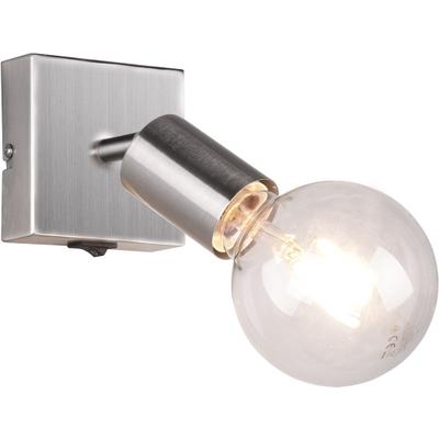 REALITY LEUCHTEN Wandstrahler "VANNES", grau (nickelfarben), 1, H: 11,5cm, 1 Stk., Leuchten, E27-Leuchtmittel frei wählbar, dreh- und schwenkbar, Wandstrahler