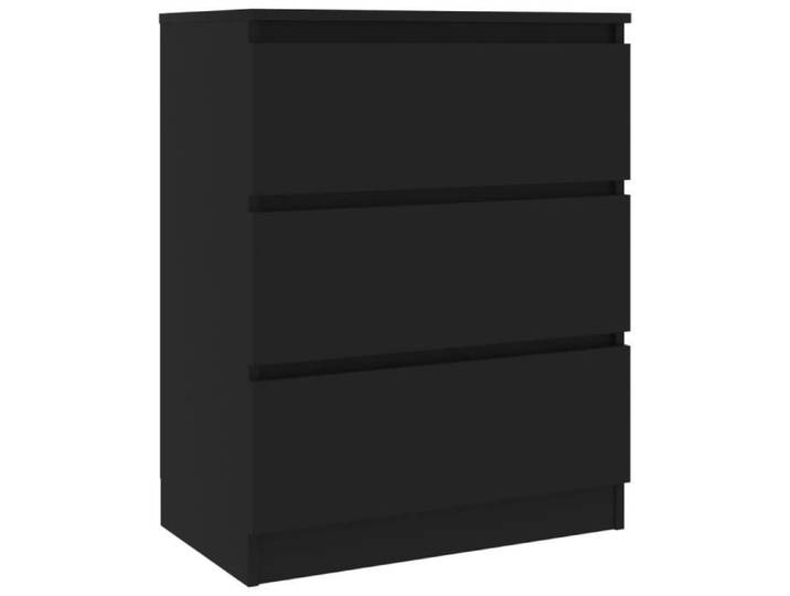 Fur© Bahut De Cuisine Décor - Buffet Armoire de cuisine Noir 60x35x76 cm Aggloméré 59948