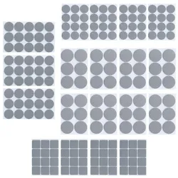 Relaxdays Antirutsch Pads für Möbel 189er Pack Grau
