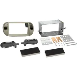  2-DIN Radioblende Fiat 500 10/2007-07/2015 Perlgrau 
