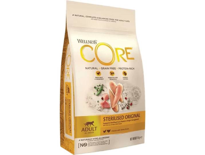 Wellness core Croquettes pour chats stérilisés Original Poulet et dinde 4 kg