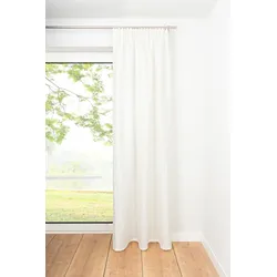 Ondeco Schlaufenschal Stream Gardinen Blickdicht Vorhang Schlafzimmer 1er Set Farbe: Weiß, Größe: 135x245 cm
