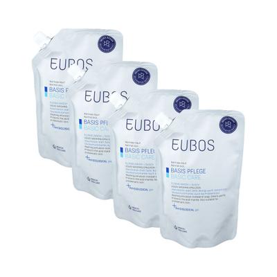 Eubos Flüssig blau Nachfüllbeutel Parfüm-frei 4x400 ml Flüssigkeit