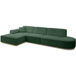 ECKSOFA Ottomane Links IREA-L2 - 327x165x80 cm Grün