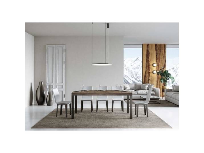 Table extensible - ITAMOBY - Everyday - Dessus Noyer 160x90 H77 - Extensible 264 cm - 12 places