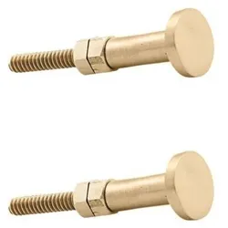 House Doctor Griff Knop rund 2er Set, Länge 4,5 cm, ∅ 1,5 cm, messing