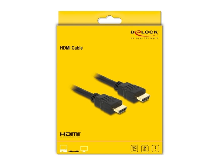 Delock Kabel High Speed HDMI mit Ethernet - HDMI A Stecker HDMI Stecker 4K 3m