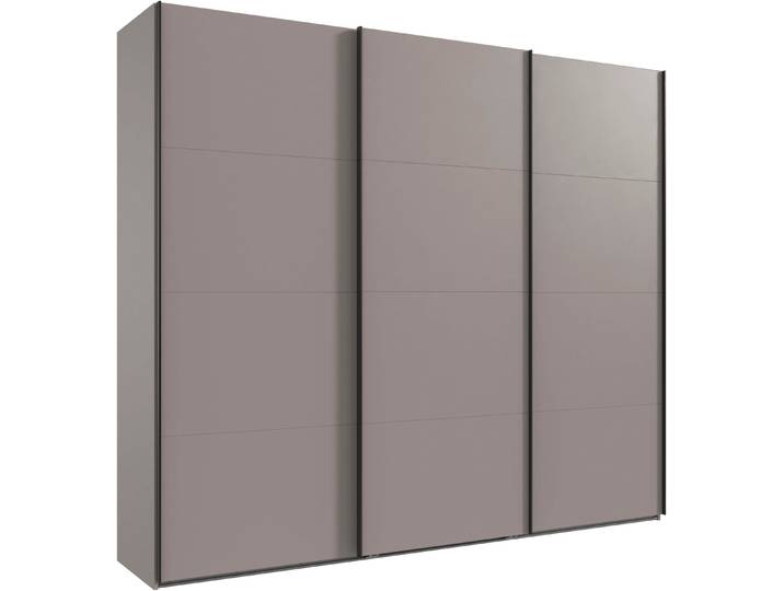 Kleiderschrank, Holzwerkstoff, Saharagrau, 270×236×65 cm, 3 Schwebetüren, Wimex
