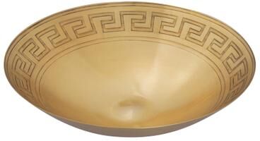 Atlas Lighting and Home Atlas Greek Key Centerpiece Cast Iron Display Bowl