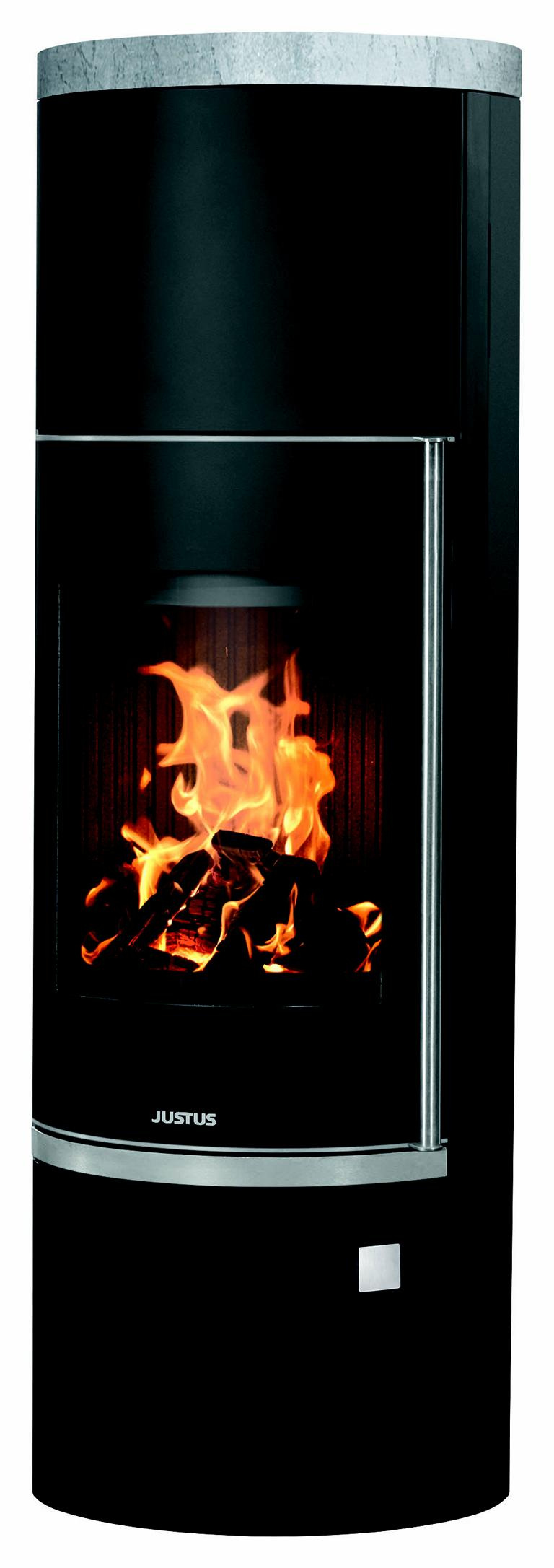 JUSTUSGMBH Faro W+ 2.0 Stahl Schwarz mit Abdeckplatte Speckstein 16900024