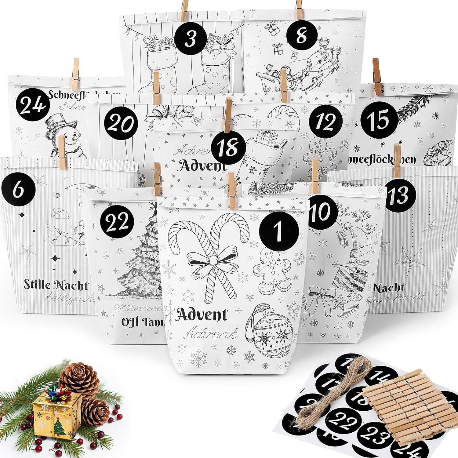oCreon Adventskalender om zelf te vullen voor volwassenen