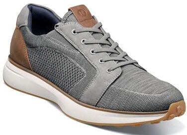 Nunn Bush Kore Swift Knit Moc Toe Sneaker - Mens 8 Grey Oxford Medium