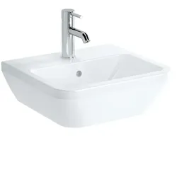 VitrA Integra Handwaschbecken 7047L003-0001 45x40cm, weiß, mit Überlauf/Hahnloch mittig