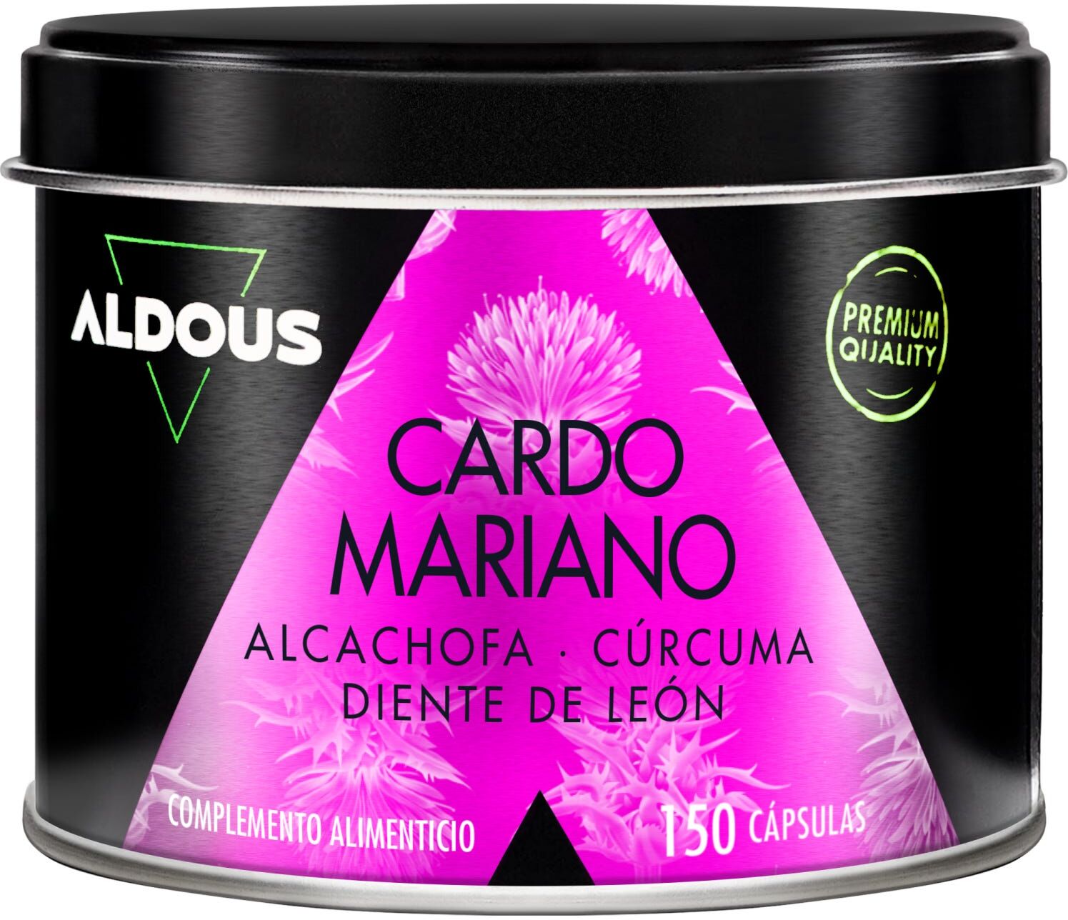 Aldous Bio Aldous Labs Cardo Mariano con Alcachofa, Cúrcuma y Diente de León 150caps