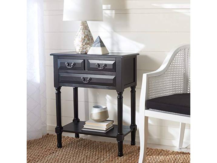 Safavieh Home Collection Primrose Black 3-Drawer Console Table