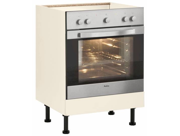Herdumbauschrank WIHO KÜCHEN Ela , beige (front und korpus: magnolia), B:60cm H:71,5cm T:58cm, Schränke, Herdumbauschrank, Breite 60 cm