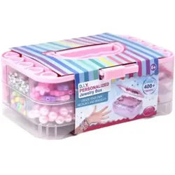 Perlenset in Aufbewahrungsbox – Pink