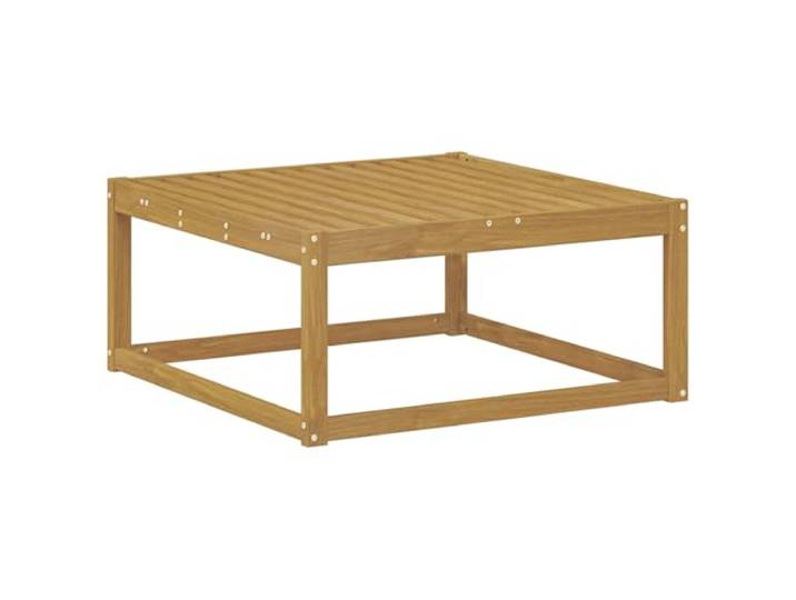 Coespram Outdoor Fußhocker Massivholz Akazie Weiß 79 x 79 x 37 cm Wetterfester Beistellhocker aus Holz für Balkon und Terrasse mit moderner Lattenoptik für optimale Luftzirkulation.