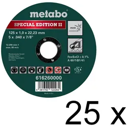 Metabo Trennscheibe Special Edition II 125x1x22,23 Inox TF 41 25 Stück 616260000