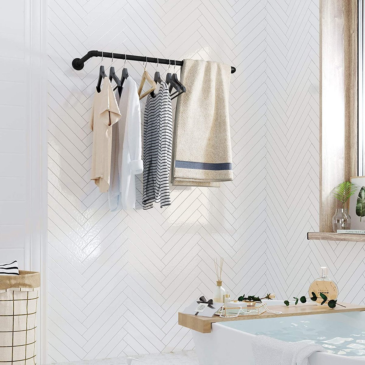 Ruimtebesparend kledingrek voor in de slaapkamer