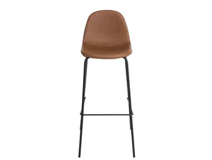 MACABANE AUGUSTIN - Lot de 2 tabourets de bar John marron hauteur d'assise 80cm