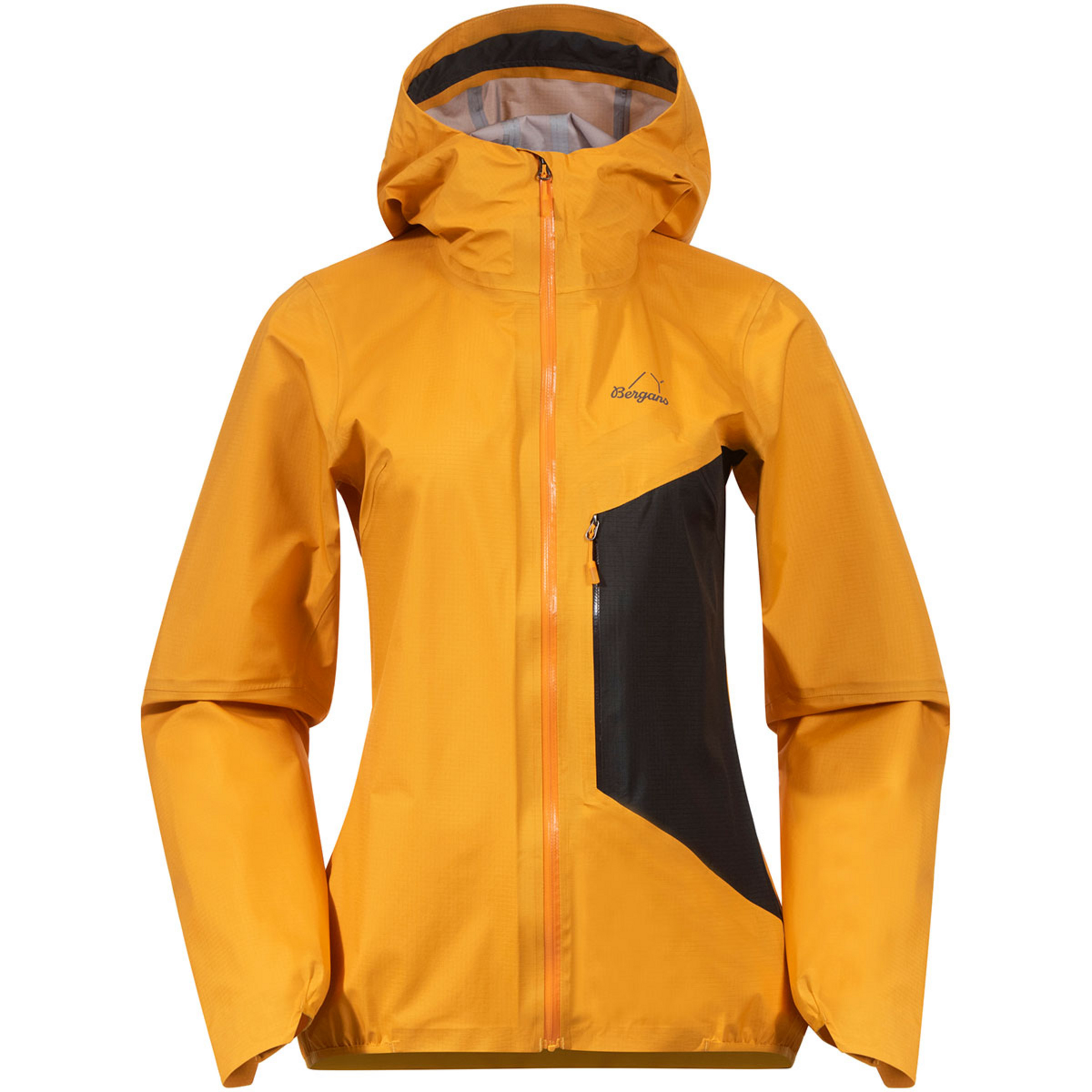 Bergans Y LightLine Air 3L Shell Damen Regenjacke gelb Größe M Trekking Widerstandsfähig Wasserabweisend