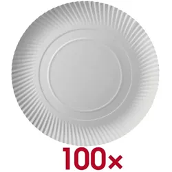 Papstar 100er-Pack »pure« Pappteller Einweg Ø 32 cm weiß