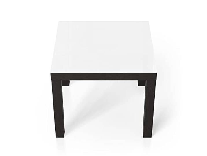 DEQORI Glastisch schwarz klein 55x55 cm Unifarben - Weiß ausgefallener Beistelltisch aus Glas Hochglanz Couchtisch fürs Wohnzimmer moderner Couch Tisch mit Design
